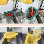 Triangular Sink Home Sponge Holde Kitchen Drain Filter Basket Shelf Storage Rack