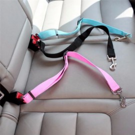 Pet Safety Travel Belt Clip Harness Lead Leash Dog Cat Nylon Adjustable UK-Stock