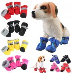 4Pcs Anti-slip Waterproof Protective Dog Snow Shoes Rain Boots Pet Socks Booties